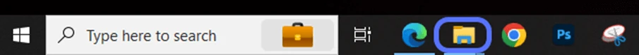 file explorer icon in windows 10